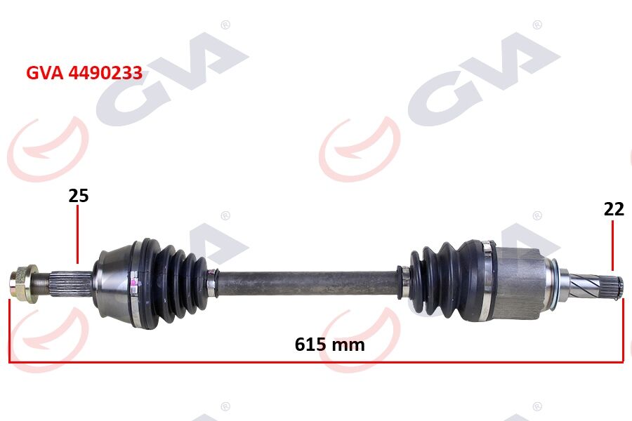GVA 4490233 KOMPLE AKS SOL CORSA D 1.3 CDTI 06 > DTJ 615mm
