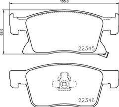BREMBO P59091 ÖN BALATA ASTRA K 15>22 16 inc 155.2x62.3x19.5