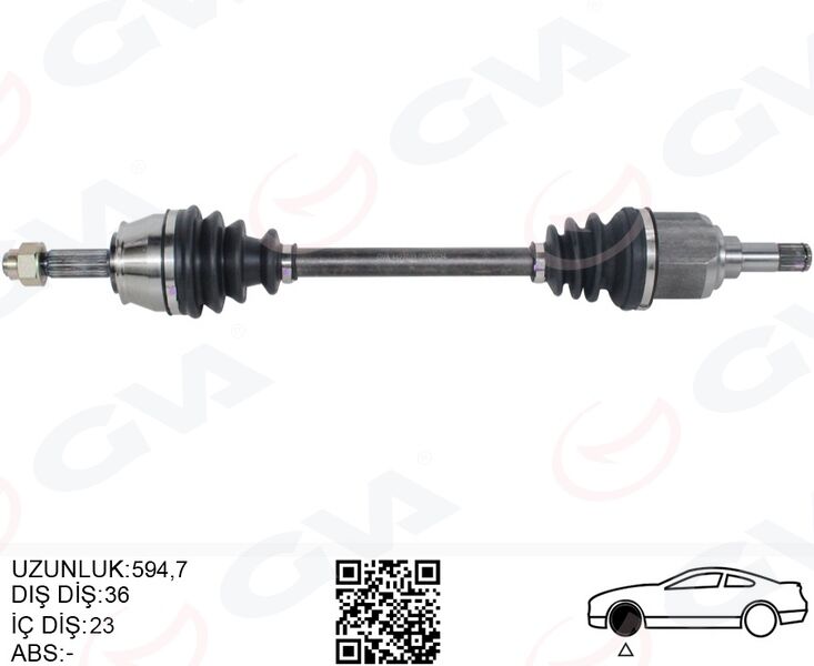 GVA 4427033 KOMPLE AKS SOL ON FIAT DOBLO 119.223 1.4 01-10