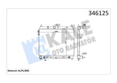 KALE 346125 RADYATÖR HYUNDAI GETZ 1.6 02-05 370x490x26 AC /- OTOM AL/PL/BRZ