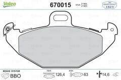 VALEO 670015 ARKA FREN BALATASI RENAULT LAGUNA 93>01 ESPACE III 96>00 1.6 1.8 1.9dCi 2.0 16V 2.2 3.0