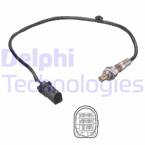DELPHI ES21179-12B1 OKSİJEN SENSÖRÜ LZA15-A2 FIAT 500-DOBLO-FIORINO-GRANDE PUNTO 1.3DMTJ-FORD KA 1.3TDCI 610mm