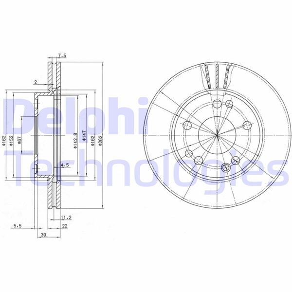 DELPHI BG2397 FREN DISKI ON MERCEDES W201
