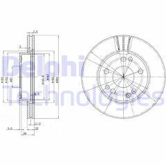 DELPHI BG2397 FREN DISKI ON MERCEDES W201