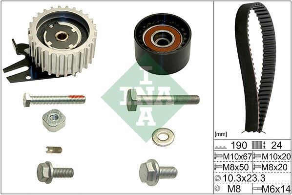 INA 530062410 EKSANTRİK GERGİ KİTİ 190x24 VECTRA C-ZAFIRA B-ASTRA H-CROMA-ALFA ROMEO 159 1.9CDTİ-JTD Z19DTL