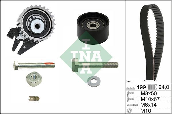 INA 530056210 EKSANTRIK GERGİ KITI ASTRA H 04>14 VECTRA C 02>08 ZAFIRA B 05>15 SIGNUM 03>08 INSIGNIA A 09>14 1.9-2.0 CDTI-DTH-DTC-DTJ DOBLO 10>MAREA BRAVA BRAVO 07>IDEA STILO 147 156 159