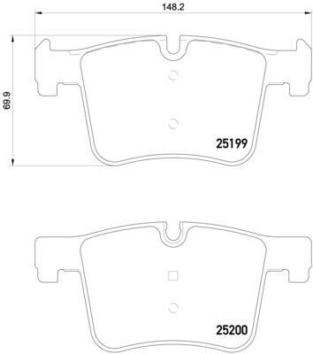 BREMBO P06075 FREN BALATASI ON BMW F20 F21 F22 F23 F30 F31 F34 F35 F32 F33 F36