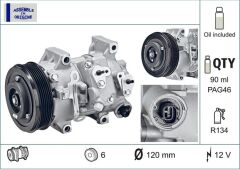 GUA 41296 KLİMA KOMPRESÖRÜ SIFIR ÜRÜN TOYOTA AURIS. COROLLA 1.6L 1ZRFE ZRE151 07-12 / AVENSIS 1.6L 1ZRFAE ZR T270 09-18 / VERSO 1.6L 1ZRFAE