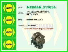 NEIMAN 315034 CAM AÇMA/KAPAMA ON SOL CIFTLI - SIYAH MASTER II-TRAFIC II