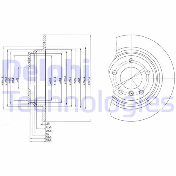 DELPHI BG3044 FREN DISKI ARKA BMW E39