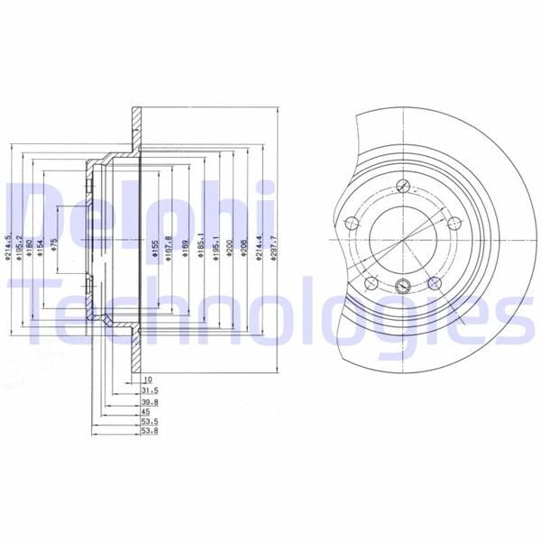 DELPHI BG3044 FREN DISKI ARKA BMW E39