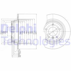 DELPHI BG3044 FREN DISKI ARKA BMW E39