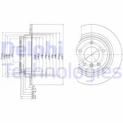 DELPHI BG3044 FREN DISKI ARKA BMW E39