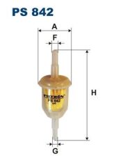 FILTRON PS6007 ŞEFFAF BENZİN ARA FİLTRE KÜÇÜK TİP ÜNİVERSAL PS842