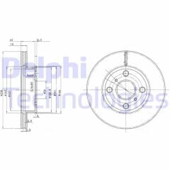 DELPHI BG2424 ÖN FREN DİSKİ HAVA KANALLI TOYOTA COROLLA 1.3L 2E EE100 95-98 / 1.6L 4A-F AE92 88-92 238 ÇAP X 4 BİJON - Takım disk fiyatıdır