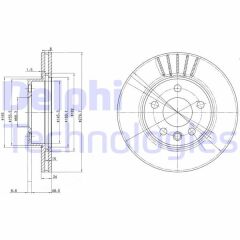 DELPHI BG3417 ÖN FREN AYNASI TRANSPORTER T4 1.9 D TD 2.4 D 2.5 TDİ 90/4.03 280x24x5DLxHAVALI 7D0615301C