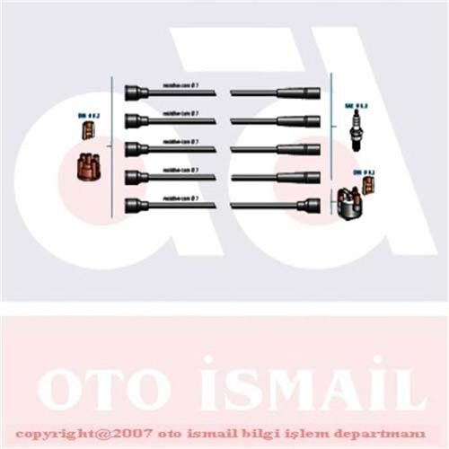 DODUCO 7724 BUJİ KABLOSU BOBİN KABLOSU BUJİ KABLOSU TK R9-R19-BROADWAY 1.4 8V 1.6 8V TWINGO-CLIO 1.2 D7F