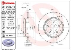 BREMBO 09942511 FREN DISKI ARKA BMW E60 E61 E63 E64