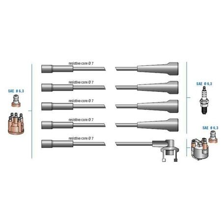 DODUCO 7723 BUJİ KABLO TK R11 TX 88-FLASH 1.7 88-92 -R21 1.7 F2N