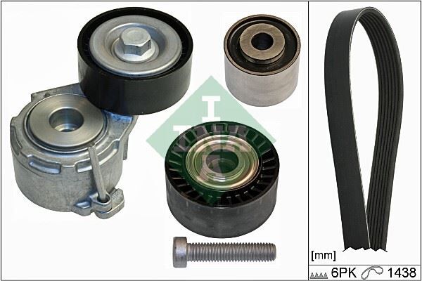 INA 529010710 ALTERNATÖR GERGİ KİTİ KÜTÜKLÜ PARTNER-BERLINGO-SCUDO-JUMPY-XSARA-306 1.9D 99>DW8B KLİ SIZ K016PK1438