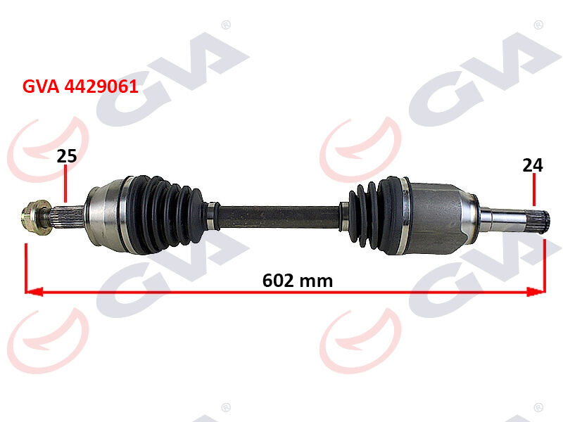 GVA 4429061 KOMPLE AKS SOL MİLLİ AKS LALE Lİ DOBLO 1.3 MJT 10> 602mm
