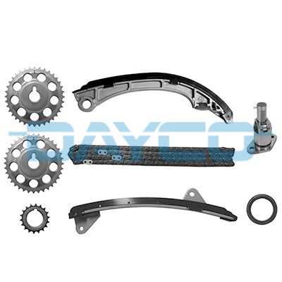 DAYCO KTC1044 EKSANTRİK ZİNCİR SETİ TOYOTA COROLLA 1.4L 1.6L 4ZZ-FE 3ZZ-FE ZZE111 ZZE112 ZZE120 ZZE121 VVTi 01-06 / AVENSIS 1.6L 3ZZFE VVTi ZZT250 03-08 8 PARÇA