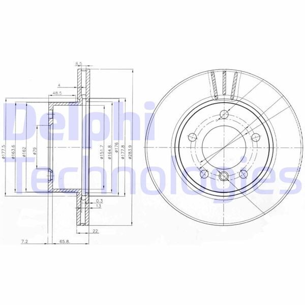 DELPHI BG3899C FREN DISKI ON BMW E81 E87 F20 F21 F22 F23 F87