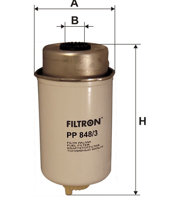 FILTRON FILT PP 848/3 TRANSIT V184 YAKIT FILTRESI 125 PS