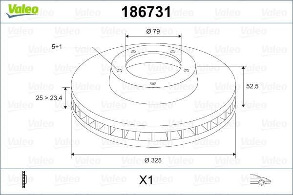 VALEO 186731 FREN DISKI ON BMW E46 E85 E86
