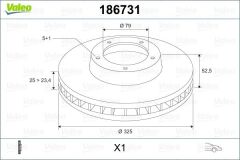 VALEO 186731 FREN DISKI ON BMW E46 E85 E86