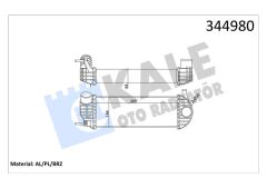 KALE 344980 TURBO RADYATÖRÜ INTERCOOLER KNG 1.5 DCİ 08 > 385x143x64 AL/PL/BRZ