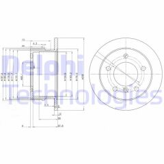 DELPHI BG3235 FREN DISKI ARKA MERCEDES W463 B901>B904 . VW LT 28-35-46