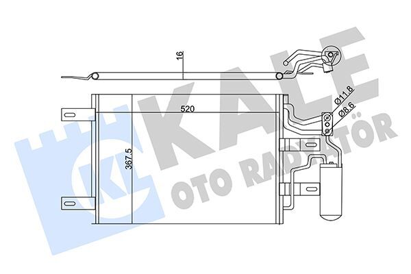 KALE 350655 KLİMA RADYATÖRÜ KONDENSERİ OPEL MERİVA A 1.3 CDTI 1.6 TURBO Z16LET 1.7 CDTİ 03> AL/PL/BRZ