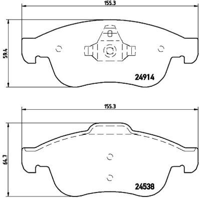 BREMBO P68050 ÖN FREN BALATASI MEGANE III 09> SCENIC III 09>FLUENCE 10>DUSTER 10> LODGY 12> CAPTUR I 13>1.5 DCI 1.6 16V