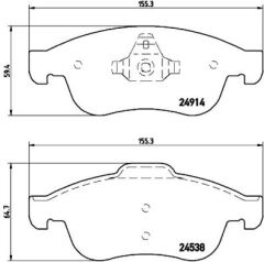 BREMBO P68050 ÖN FREN BALATASI MEGANE III 09> SCENIC III 09>FLUENCE 10>DUSTER 10> LODGY 12> CAPTUR I 13>1.5 DCI 1.6 16V