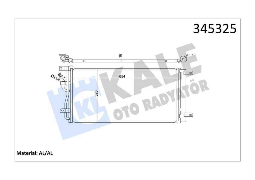 KALE 345325 KLİMA RADYATÖRÜ KONDENSER CAPTIVA-ANTARA 2.0/2.2 CDTI 06->