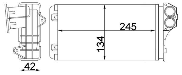 MAHLE AH88000S KALORİFER RADYATÖRÜ PEUGEOT 206 1.4 HDI 1999 >