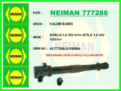 NEIMAN 777286 ATEŞLEME BOBİNİ FIAT DOBLO 01> PALIO 01> STILO 01>08 1.6 16 V KALEM BOBİN