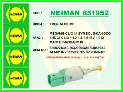 NEIMAN 851952 FREN MÜŞÜRÜ MEGANE-CLIO I-II SYMBOL II-KANGOO 1.5DCI-CLIO II 1.2-1.4-1.6 16V-1.9D MASTER-MOVANO III
