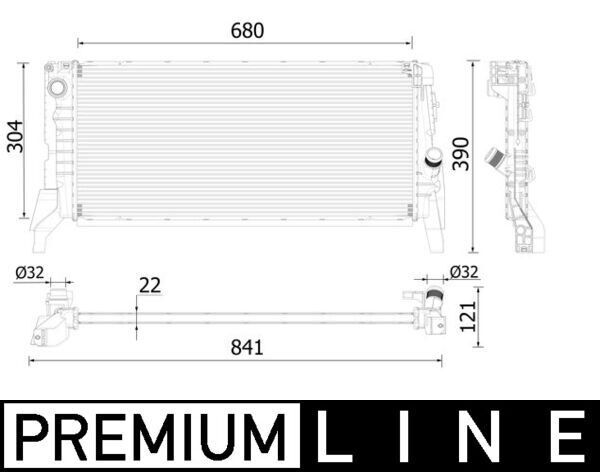MAHLE CR2306000P MOTOR SU RADYATORU BMW B37 B47 F45 F46 F48 . MINI F54 F55 F56 F57 F60