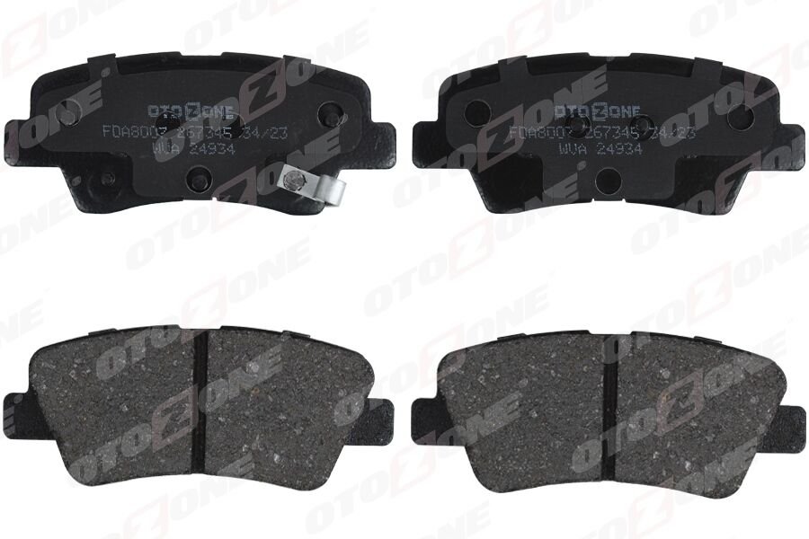OTOZONE FDA8007 ARKA FREN BALATA HYUNDAI i20 1.2L G4LA 15-20 1.4L G4LC 15-18 1.4L D4FC CRDi 15-18 / ELANTRA 1.6L D4FB G4FG 16-> / KIA SOUL 1.6L D4FB 14-> / SPORTAGE 1.6L G4FD G4FJ T-GDI 15-> 1.6L D4FE 18->