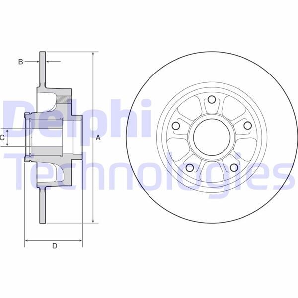 DELPHI BG9230RSC FREN DİSKİ ARKA RENAULT MEGANE IV HB 16> RULMANLI ABS SENSÖRLÜ