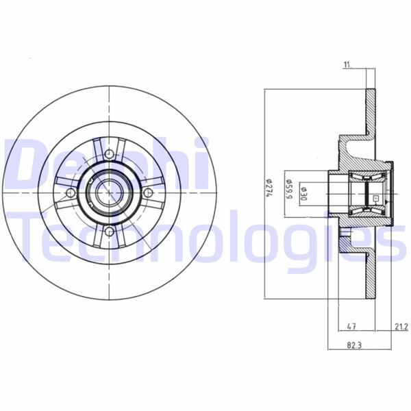 DELPHI BG9030RS ARKA FREN AYNASI TEK ABS SENSOR HALKASI ILE GRAND SCENIC 1.5DCI/1.6/1.9 DCI/2.0 04-