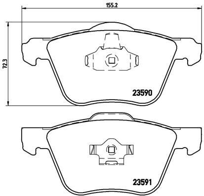 BREMBO P86022 ON FREN BALATASI VOLVO S60 00> S70 97>00 S80 98> V70 97>07 V70 01>07 XC70 00> XC90 02>12 16 JANT