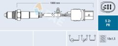 FAE 75035 OKSİJEN SENSÖRÜ OPEL ASTRA H 1.3 CDTİ 04> 990mm