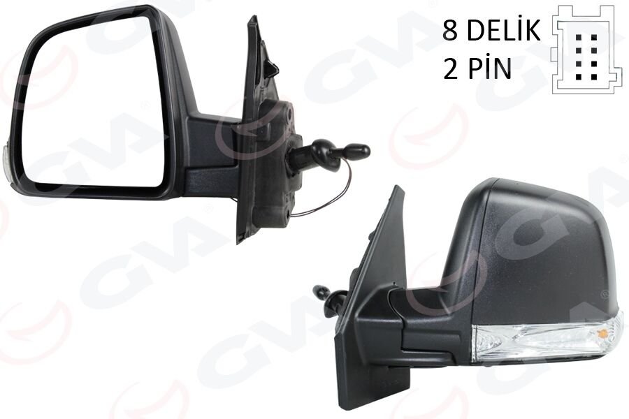 GVA 1029183 DIŞ DİKİZ AYNASI SOL FIAT DOBLO 11 > MEKANİK - DESENLİ - SİNYALLİ