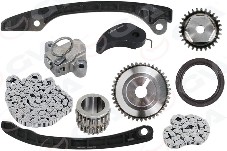 GVA 59C9935 EKSANTRİK ZİNCİR SETİ NISSAN JUKE 1.6L HR16DE 4 enjektörlü F15E 06-> / NOTE 1.6L HR16DE 06-> / QAS HQAI 1.6L HR16DE J10 06-13 10 PARÇA