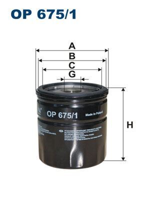 FILTRON OP675.1 YAĞ FİLTRESİ MAZDA BT50 UN FORD RANGER ET 07-11 2.5/3.0 TDCİ