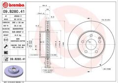 BREMBO 09B28041 FREN DISKI ON MERCEDES W204 S204 C204 W212 S212 A207 R172
