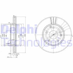 DELPHI BG3240C FREN DISKI ON MERCEDES W203 CL203 C209 W210 R170